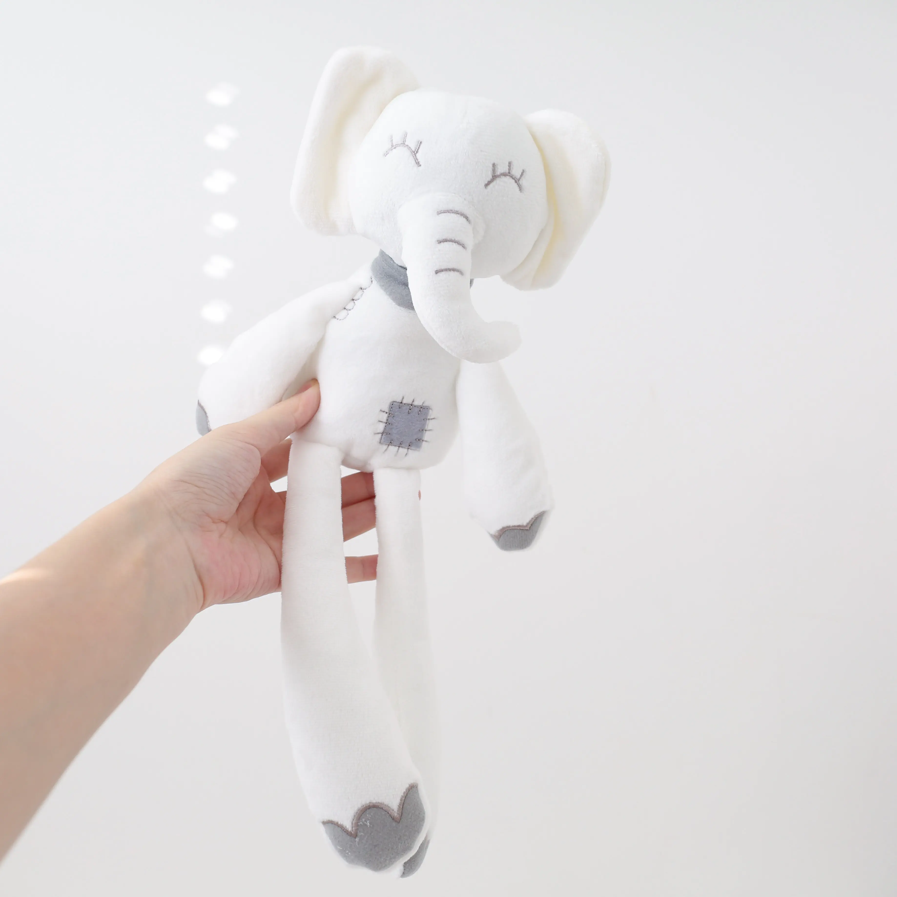 36cm white elephant Stuffed Animal Toys for Baby Cute Long Leg Babies Appease Toy
