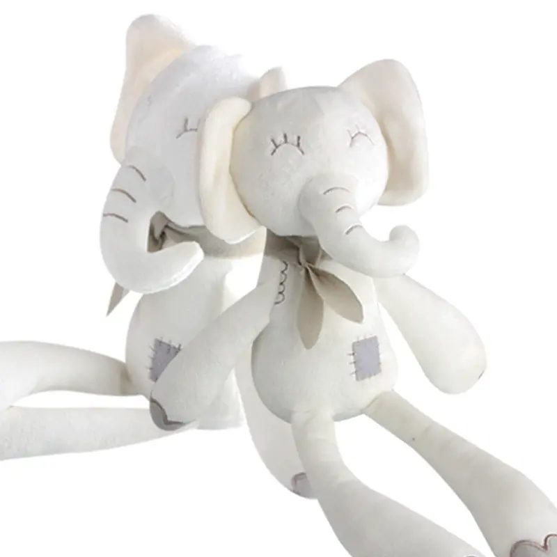 36cm white elephant Stuffed Animal Toys for Baby Cute Long Leg Babies Appease Toy