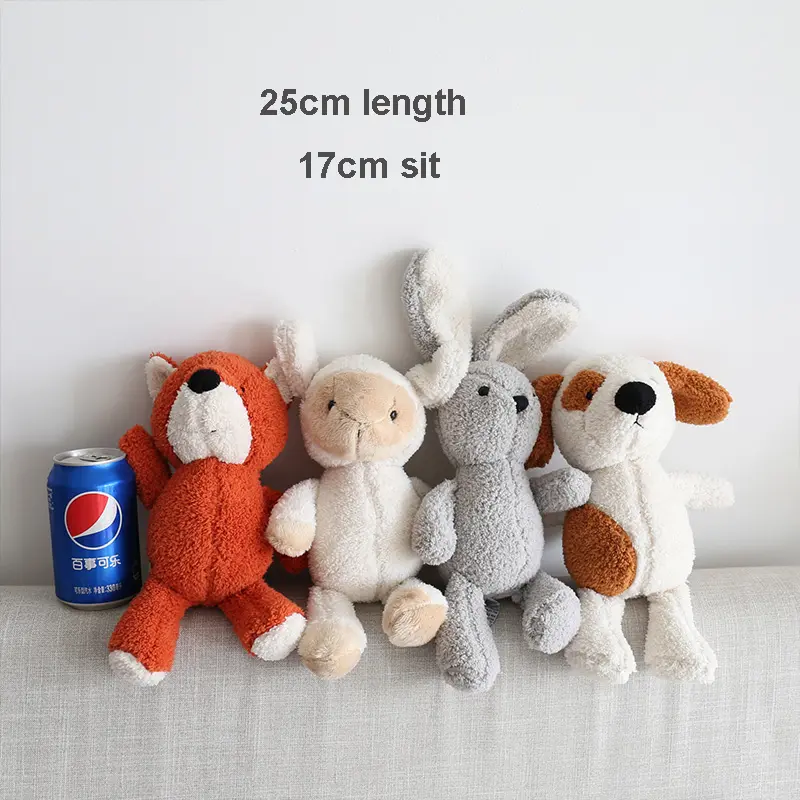 25CM Sheep Fox Dog Toy Doll Cartoon Animal Plush Toys For Kids Birthday Gift
