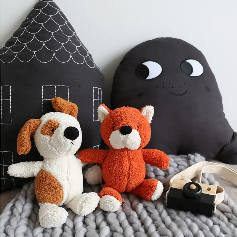 Cute Soft Animals Sheep Dog Plush Toy Cartoon Fox Stuffed Dolls for Girl Boys Baby Sleeping Toys