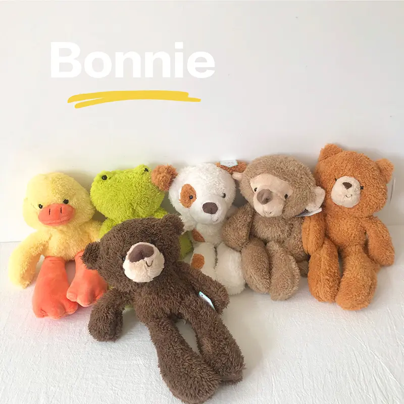 30CM Fluffy Cartoon Plushies Toy Kawaii Bear Frog Sheep Monkey Duck Dogs Cat Appease Dolls Baby Gifts