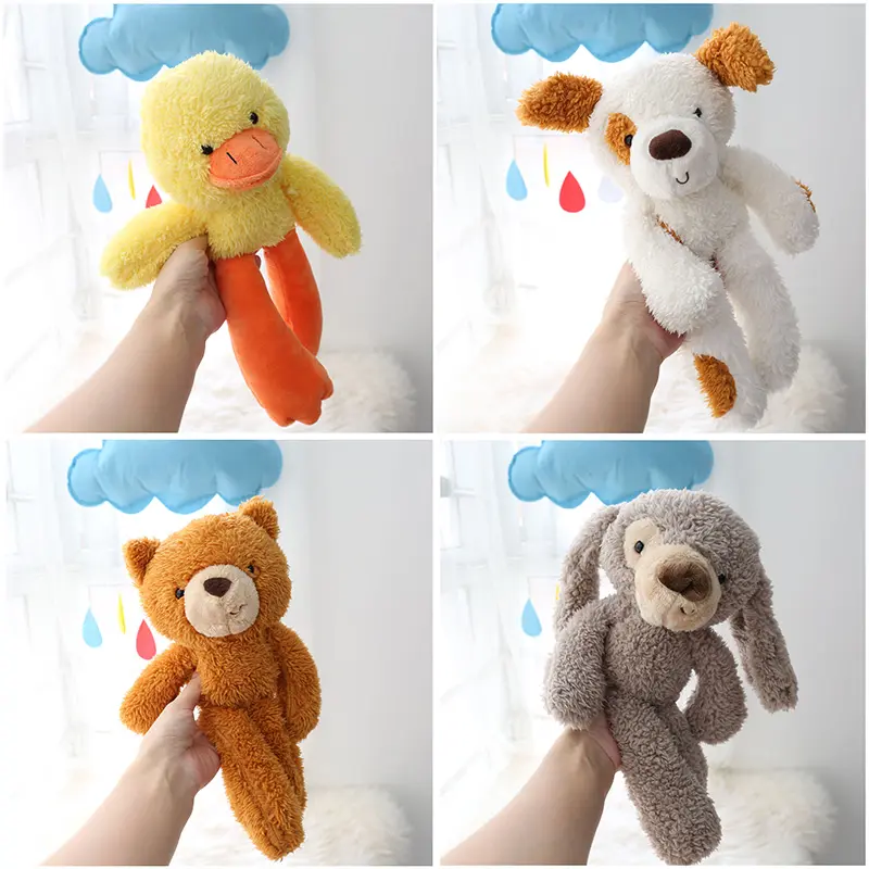 30CM Fluffy Cartoon Plushies Toy Kawaii Bear Frog Sheep Monkey Duck Dogs Cat Appease Dolls Baby Gifts