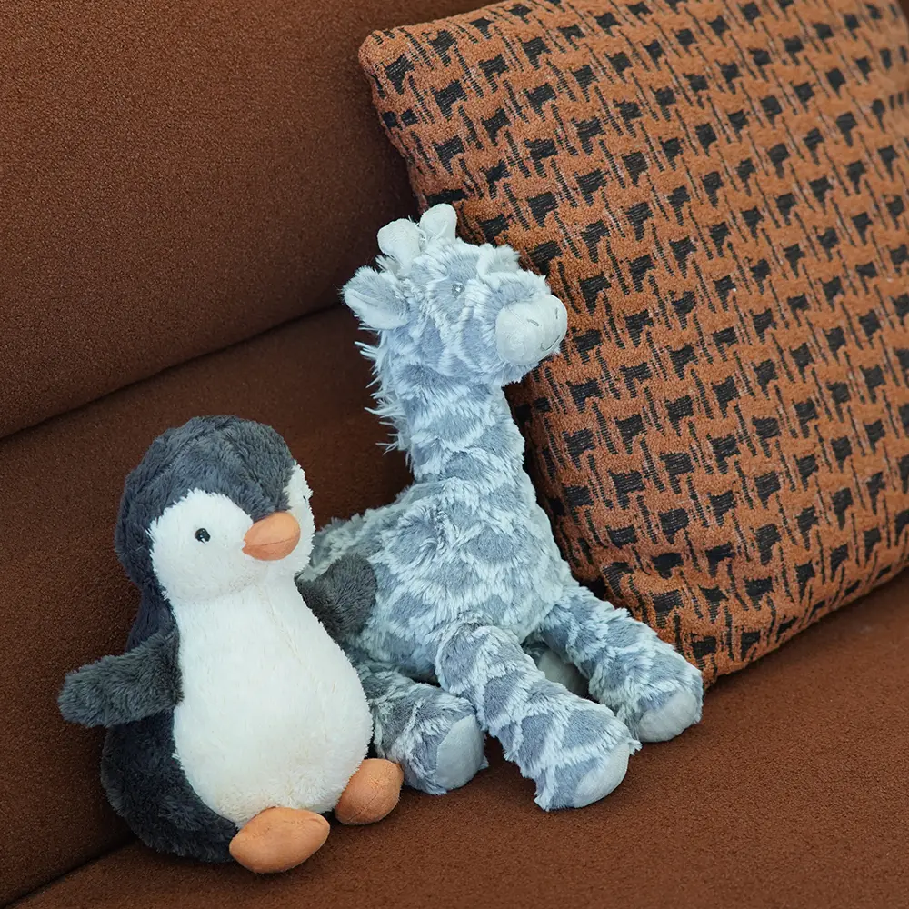 Soft Giraffe Penguin Plush Toy Cute Stuffed Animals Doll Baby Kids Christmas Birthday Gift Home Decoration