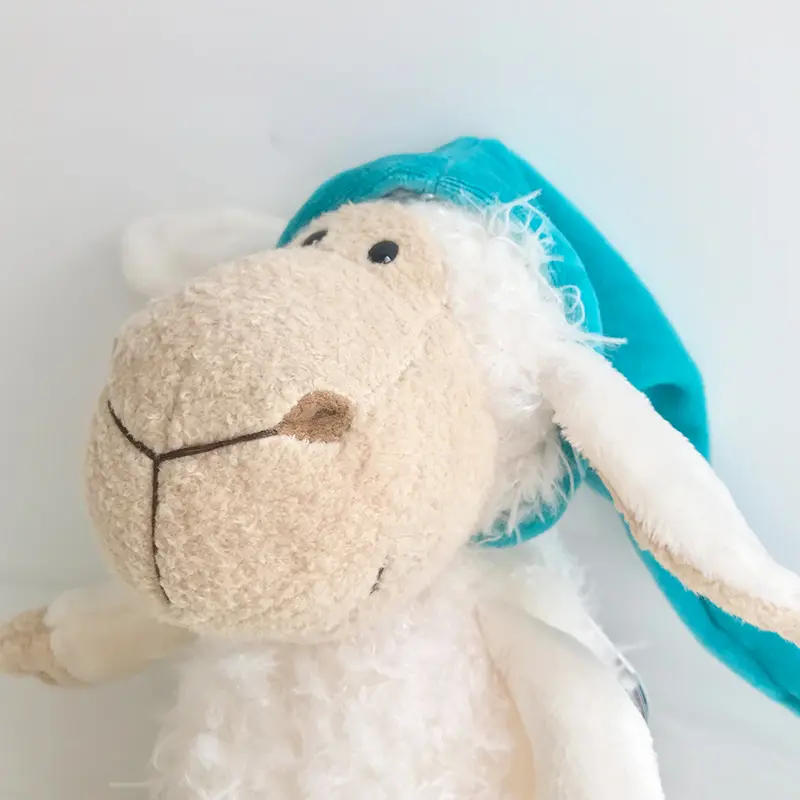 25cm Soft Plush Toy Sheep Stuffed Animal with Hat Baby Gifts Cute Fluffy Lamb Appease Toys