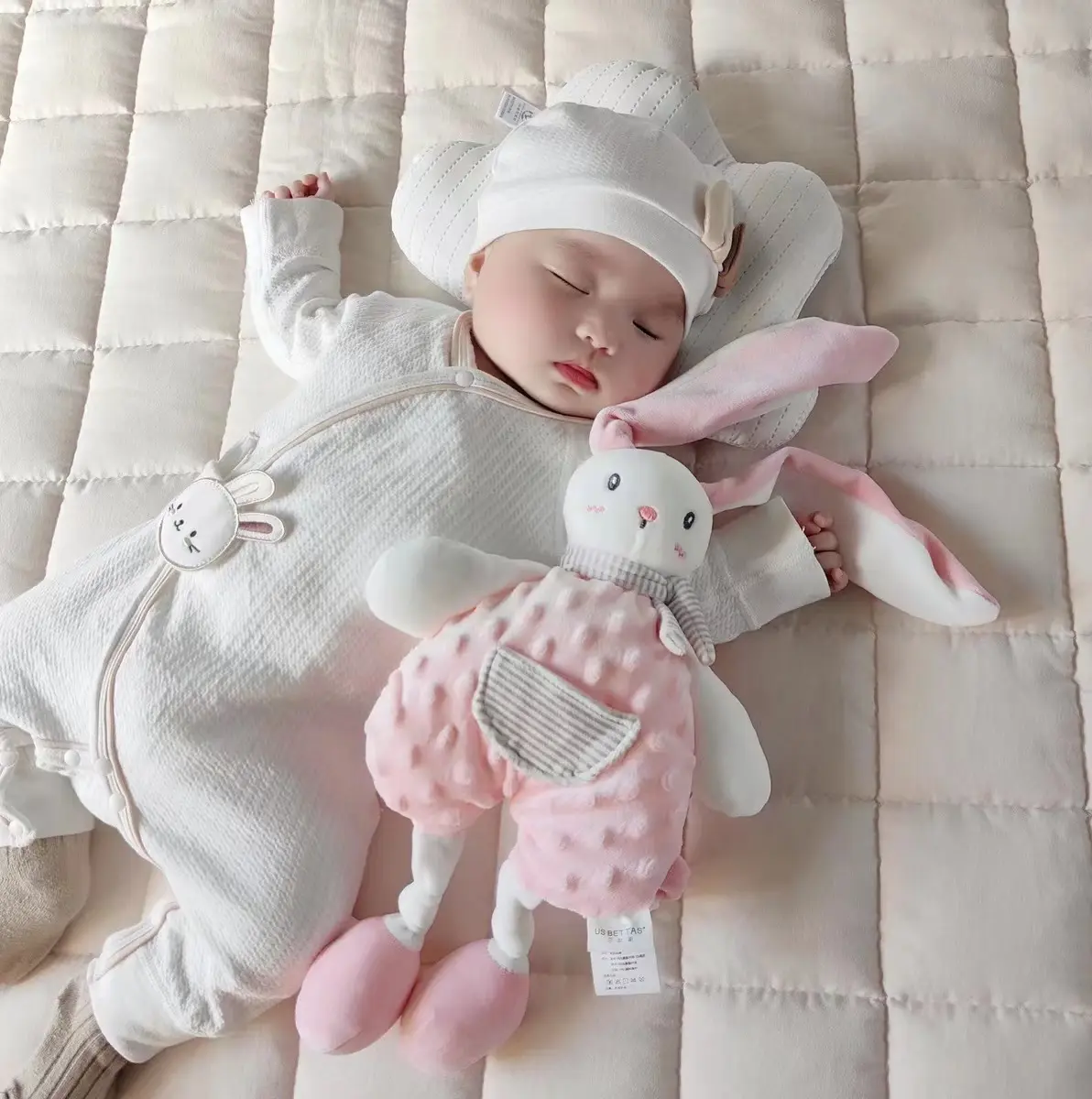 Infant Baby Comforter Toys With Minky Soft Plush Newborn Sleeping Dolls Long Leg Bunny Elephant Soother Appease Toy Gifts