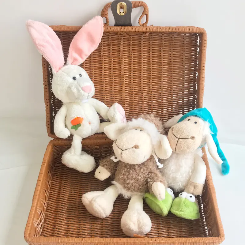 25cm Soft Plush Toy Sheep Stuffed Animal with Hat Baby Gifts Cute Fluffy Lamb Appease Toys