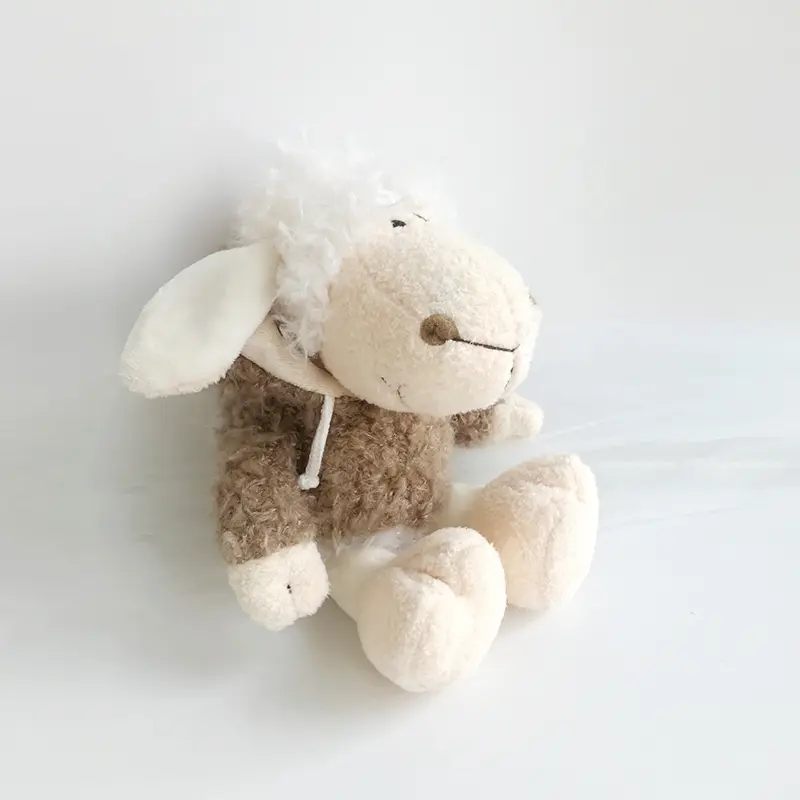 25cm Soft Plush Toy Sheep Stuffed Animal with Hat Baby Gifts Cute Fluffy Lamb Appease Toys