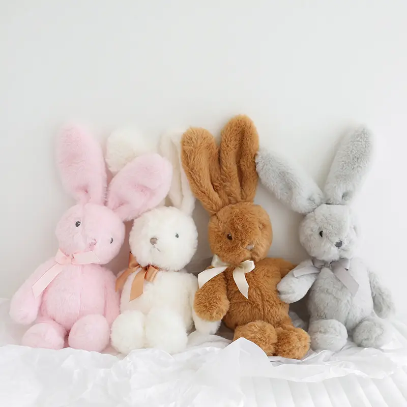 25cm Rabbit Plush Toys Cute Long Ears Bunny Doll For Children Soft Plush Stuffed Animal Appease Sleeping Toys