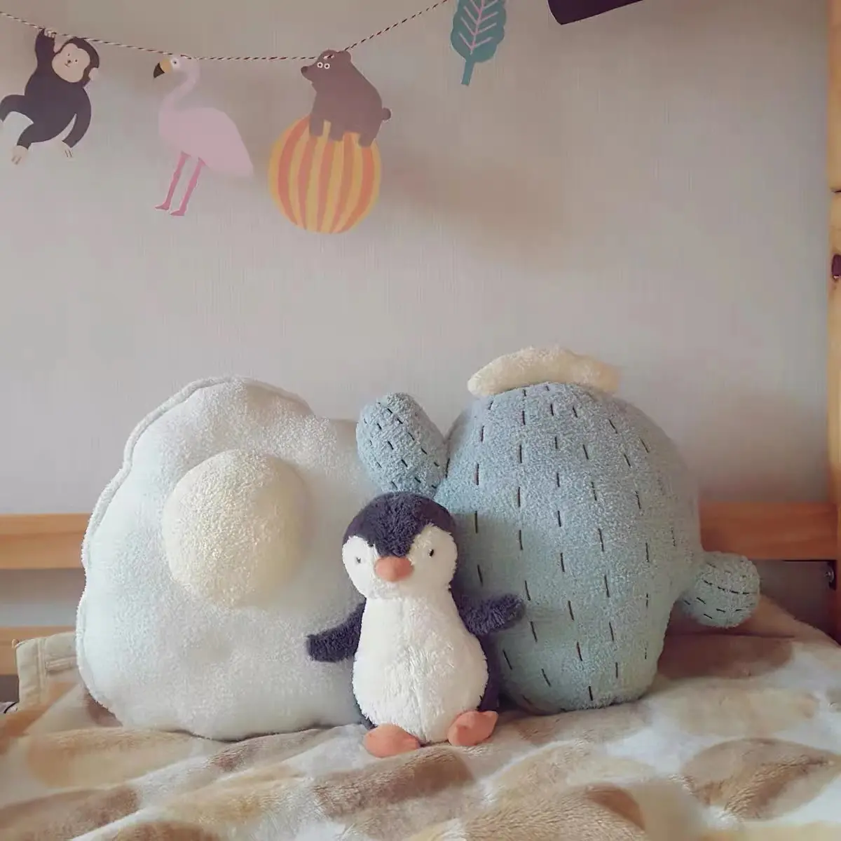 Soft Giraffe Penguin Plush Toy Cute Stuffed Animals Doll Baby Kids Christmas Birthday Gift Home Decoration