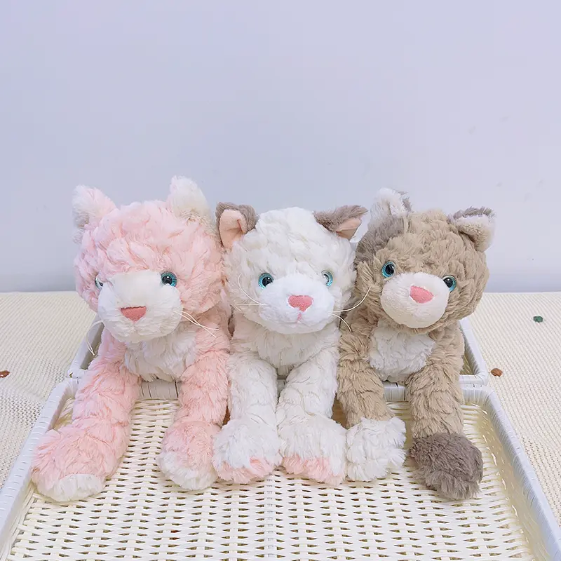 30cm Cute Cartoon Cat Dog Giraffe Stuffed Animals Baby Appease Toys Soft Fluffy Sleeping Doll