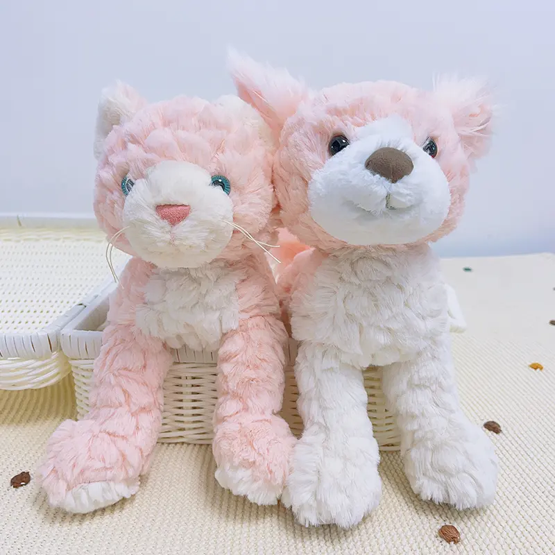 30cm Cute Cartoon Cat Dog Giraffe Stuffed Animals Baby Appease Toys Soft Fluffy Sleeping Doll