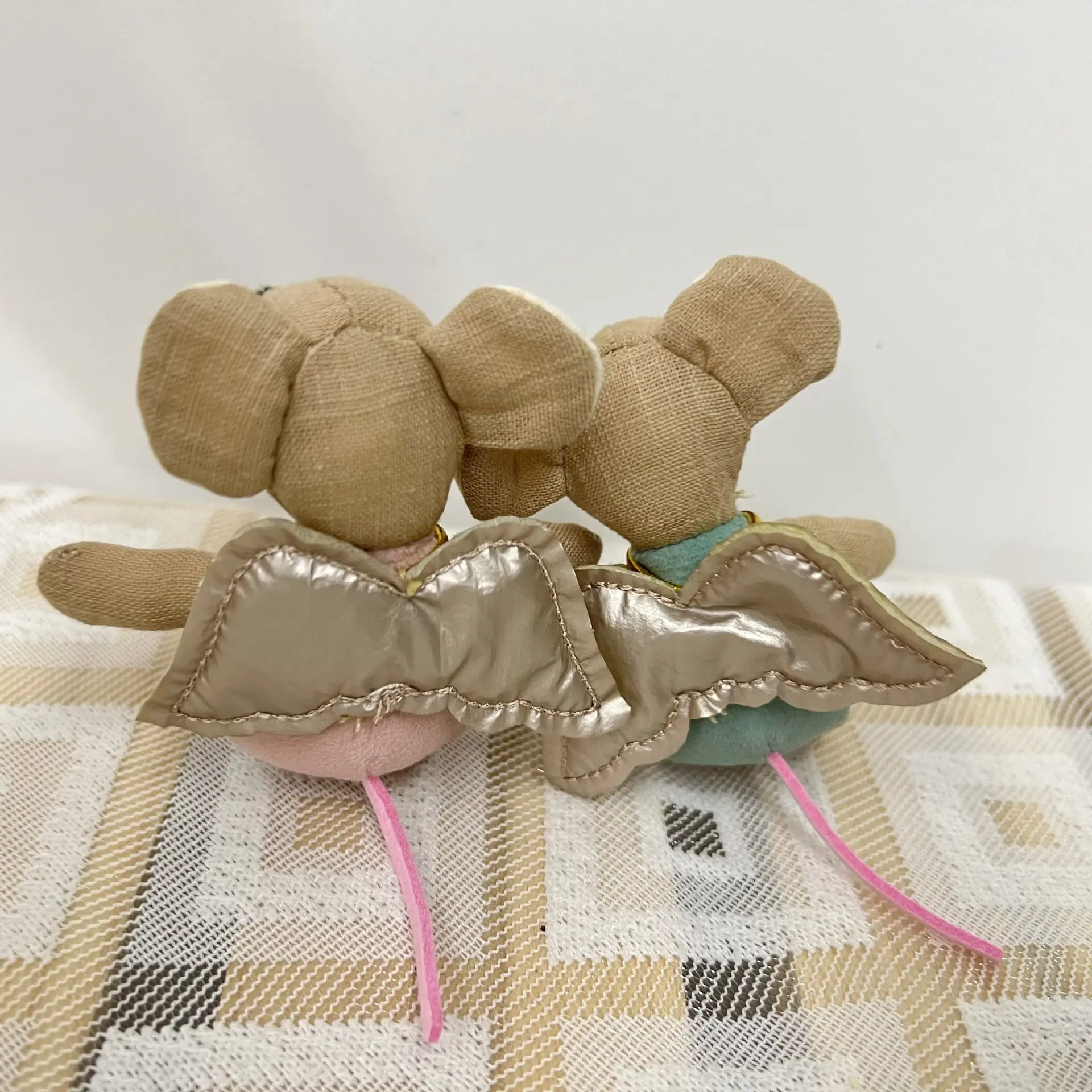 10cm Nordic Style Fabric Art Mouse Doll Mini Doll Toy Cute Angel Wings Mouse Toys Birthday Gift