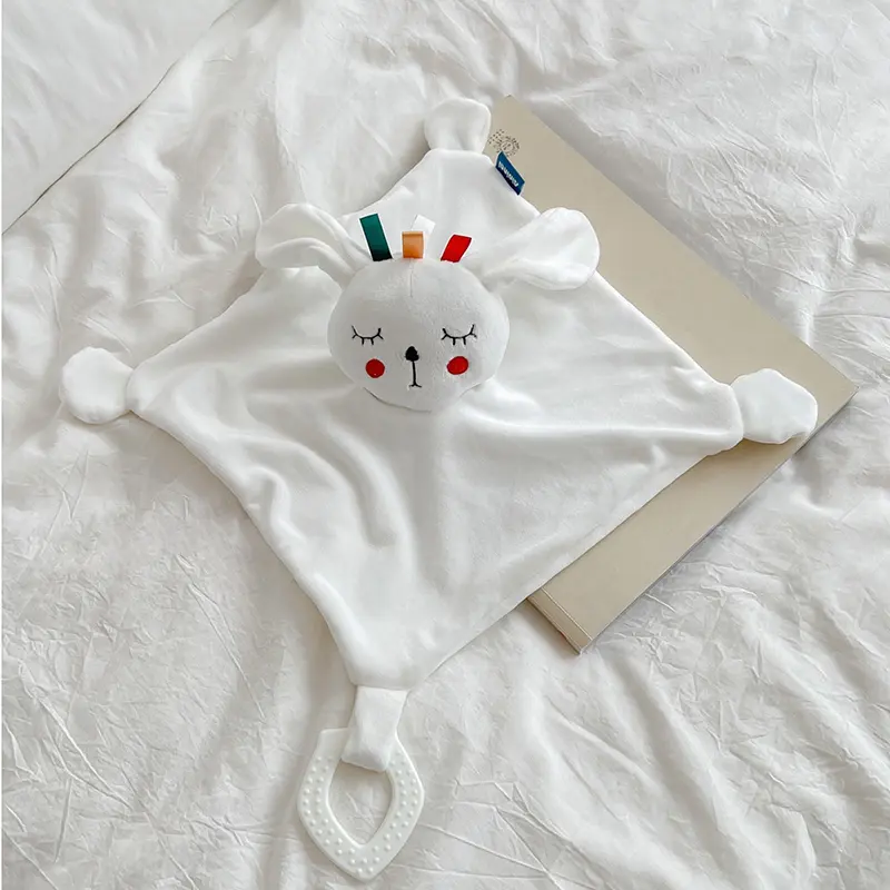 Baby Taggies Baby Blankets With Stuffed Animal Toys - Security Blanket Newborn Comfort Towel  Infant Snuggle Blankie
