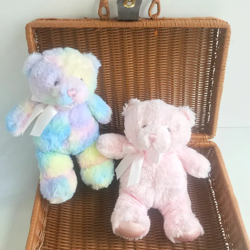 Rainbow Plush Stuffed Animal Teddy Bear Colorful Bear Doll Toy for Girl Boy Baby Gift