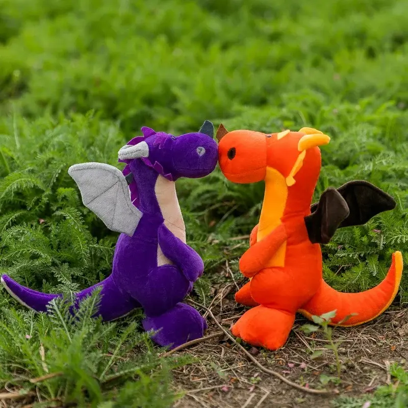 25cm Dinosaur with Wing Plush Toy Fire Dragon Doll Wild Animals 5 Styles Cute Boy Bed Sleeping Pillow Dolls Birthday Gift