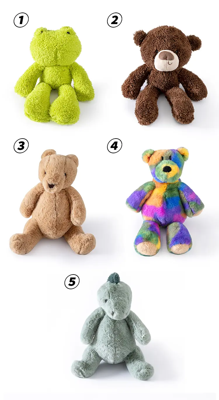 Cute Soft Fluffy Rainbow Bear Baby Frog 30 cm Cuddly Doll Dinosaur Stuffed Cartoon Animals Kids Appease Toys