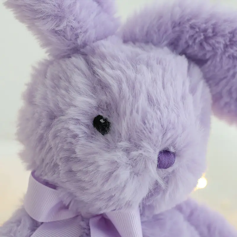 Purple Bellaerina Bunny Plush Toys Stuffed Animal Rabbits Long Ear With Bow-knot Baby Appease Doll Childrend Gift