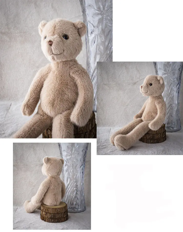 33cm INS Nordic Cute Grey Khaki Teddy Bear Soft Stuffed Animals Kids Sleeping Cartoon Plush Toy Dolls Children Friends  Birthday
