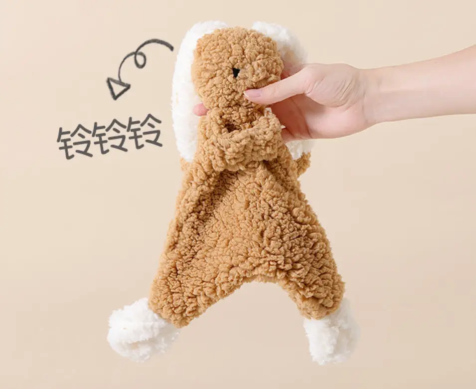 Soft Cartoon Bunny Plush Snuggle Toy Baby Security Blanket -Cute Rabbit Stuffed Animal Security Blankie Towel Babies Toys Gifts