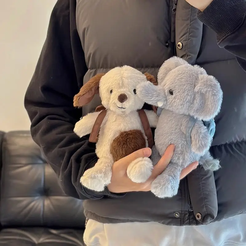 22m Backpack Elephant Dog Plush Doll Cute Cartoon Soothing Animal Comfort Doll Home Bedroom Kids Gifts