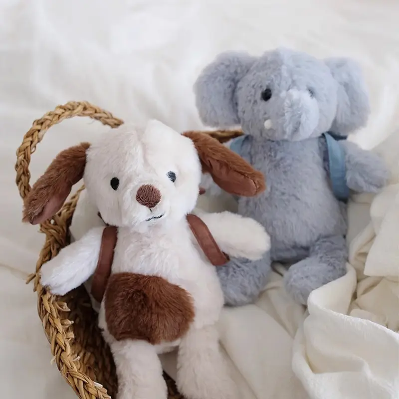 22m Backpack Elephant Dog Plush Doll Cute Cartoon Soothing Animal Comfort Doll Home Bedroom Kids Gifts