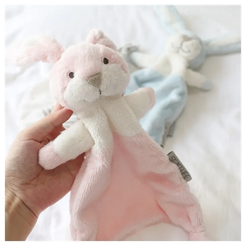 Baby Towel Infant Soothe Appease Towel Soft Plush Comforting Toy Towel Cute Rabbit Appease Baby Sleep Toys