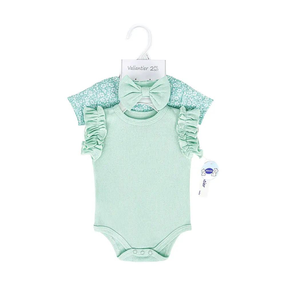 Girl Baby Rompers + headband Summer Newborn Short Sleeves Bodysuit Infant Jumpsuits Bebe Clothes Set