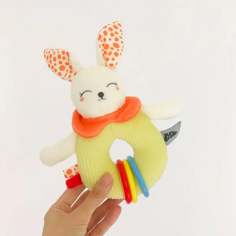 Cute Bunny Soft Appease Towel Baby Toys Soothe Reassure Sleeping Animal Blankie Towel Educational Rattles Clam Toy