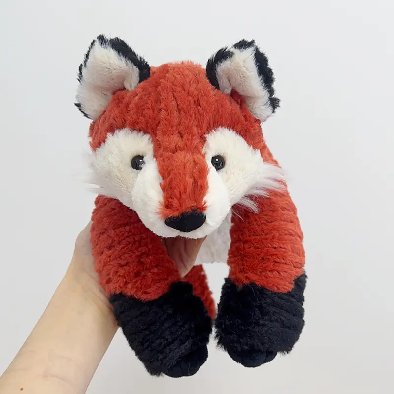 45cm Lazy Animal Plush Toy Fluffy Lying Pillow Stuffed Lion Fox Cat Bear Crocodile Dog Monkey Sleeping Doll Room Decor