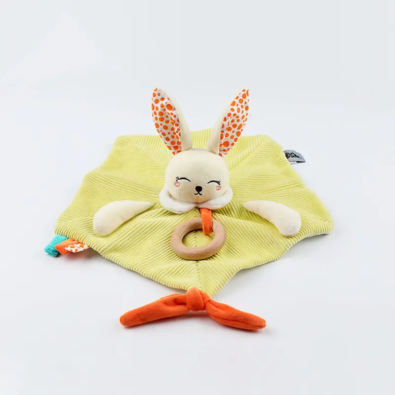 Cute Bunny Soft Appease Towel Baby Toys Soothe Reassure Sleeping Animal Blankie Towel Educational Rattles Clam Toy