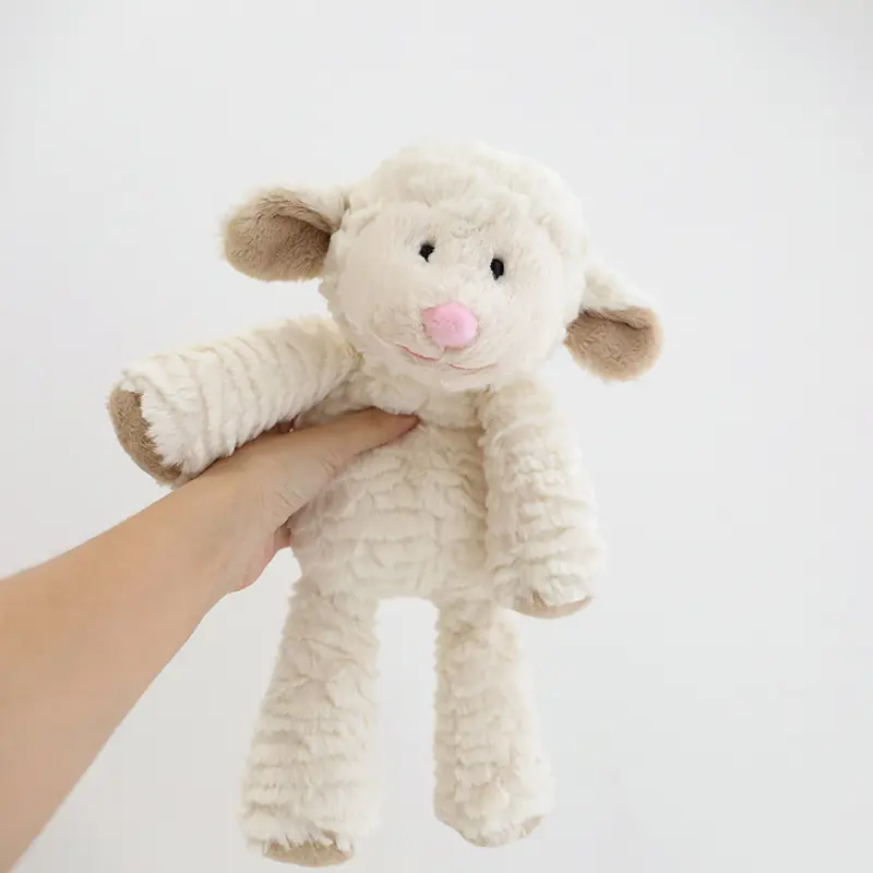 38cm Cute Stuffed Lamb Soft Plush Toy Sheep Home Office Decorations Birthday Gift for Toddler Kids