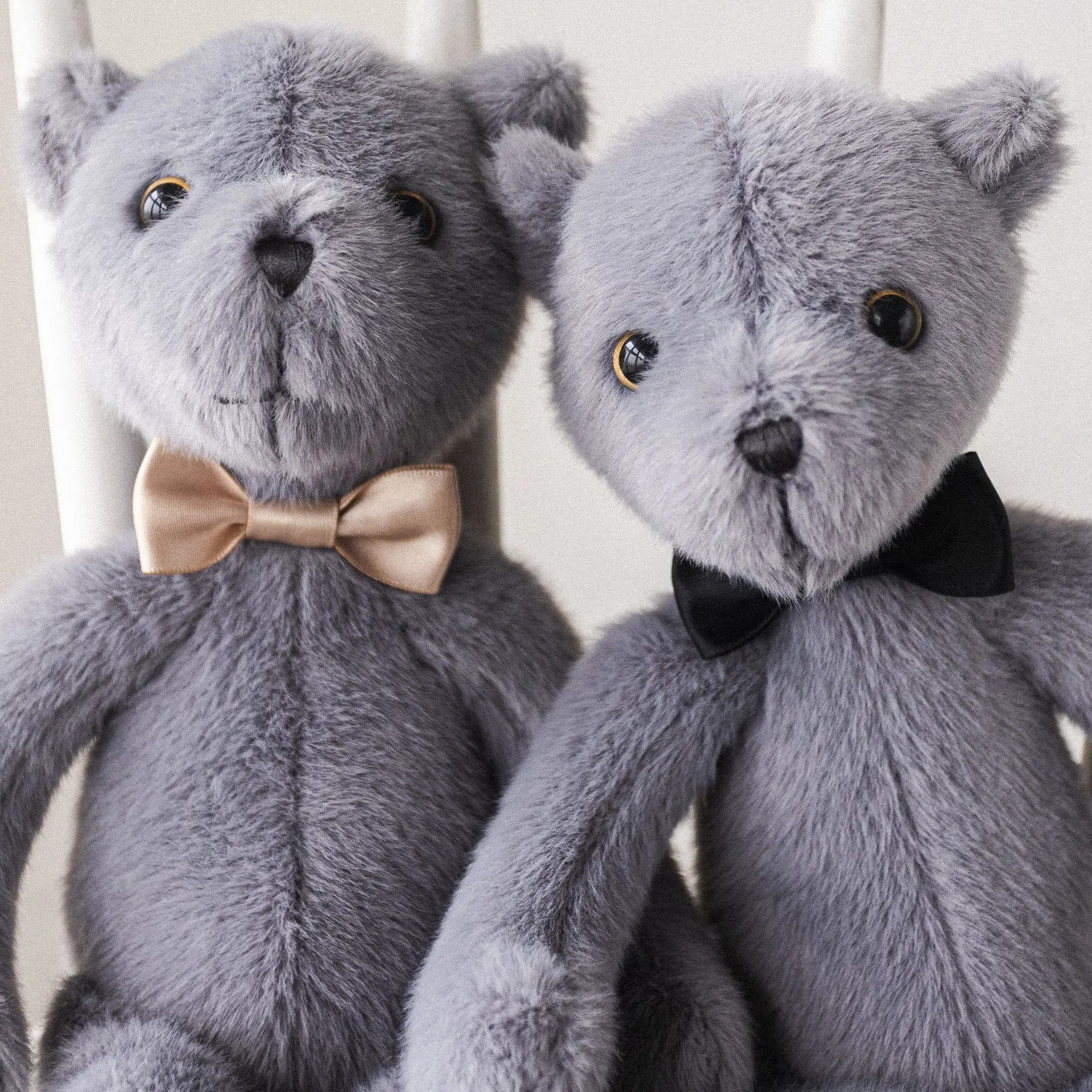 33cm Soft Fluffy Bear Doll with Bow tie Birthday Gifts For Kids Baby Bears Appease Toy Cute Plush Stuffed Animal Sleeping Toys
