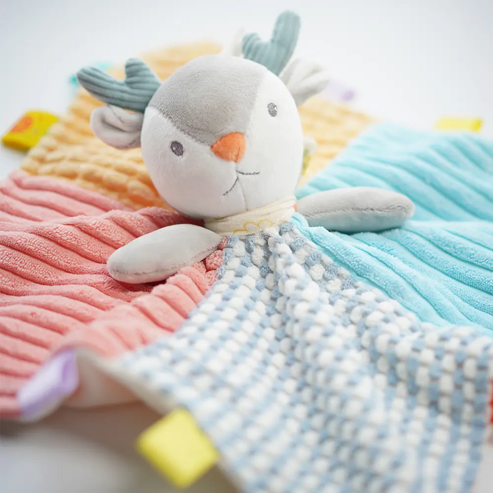 Baby Soothe Appease Towel Infant Taggies Blanket Cartoon Animal Doll Plush Comforting Toys Newborn Blankie
