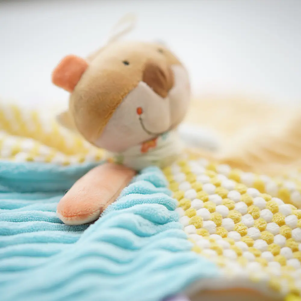 Cute Bunny Bear Deer Stuffed Animals Security Blanket Infant Nursery Newborn Baby Taggies Blankie Luxury Snuggle Sleeping Toy