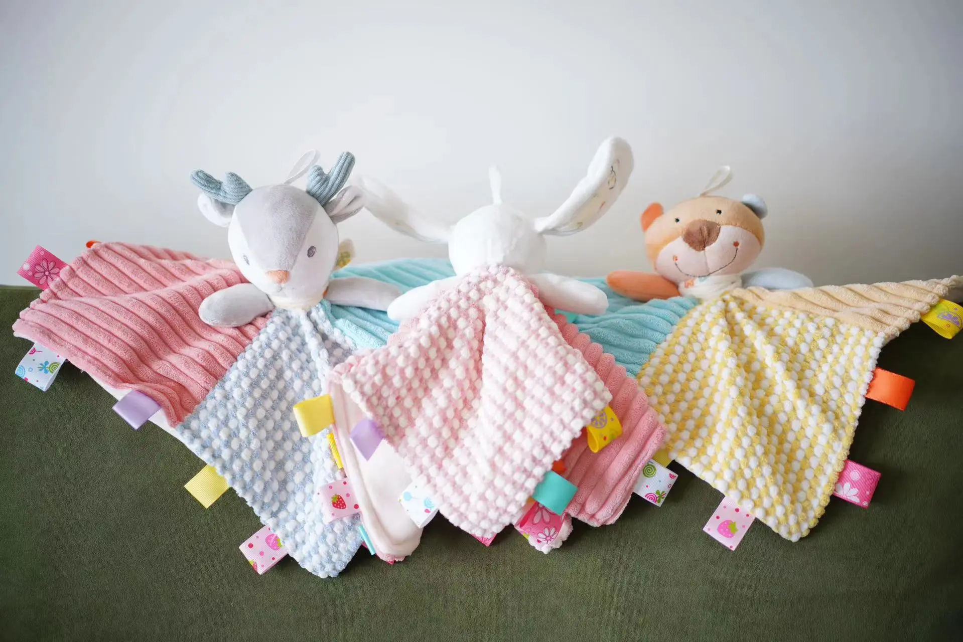 Baby Soothe Appease Towel Infant Taggies Blanket Cartoon Animal Doll Plush Comforting Toys Newborn Blankie