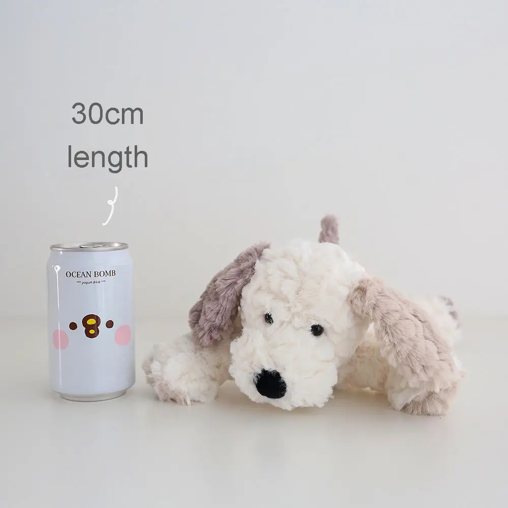 30cm Lying Dog Plush Toy Soft Puppy Pillow Cute Cartoon Stuffed Animal Pet Doll Cushion Room Decor Baby Girls Birthday Gift
