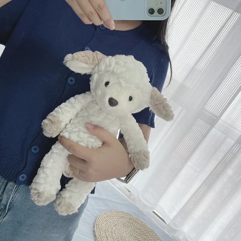 Soft Fluffy Sheep Toys Animal Stuffed & Plush Dolls 35cm Cuddly Lamb for Kids Children Gifts Appease Toys