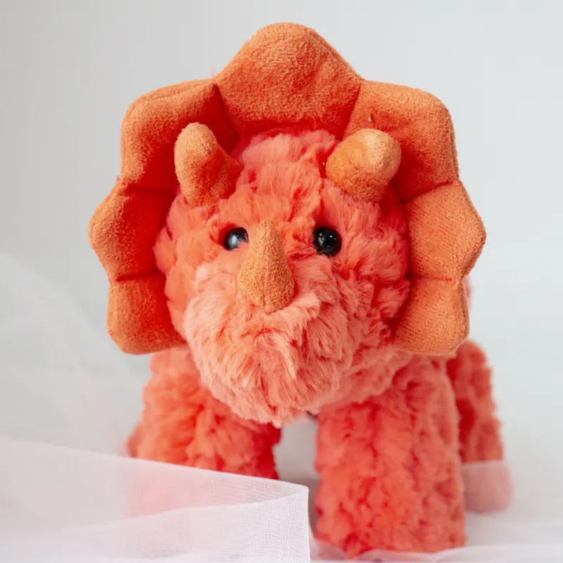 Cute Fluffy Dinosaur Plush Toys Home Bedroom Decoration Soft Triceratops Stuffed Toy Dolls for Kids Children Boys Birthday