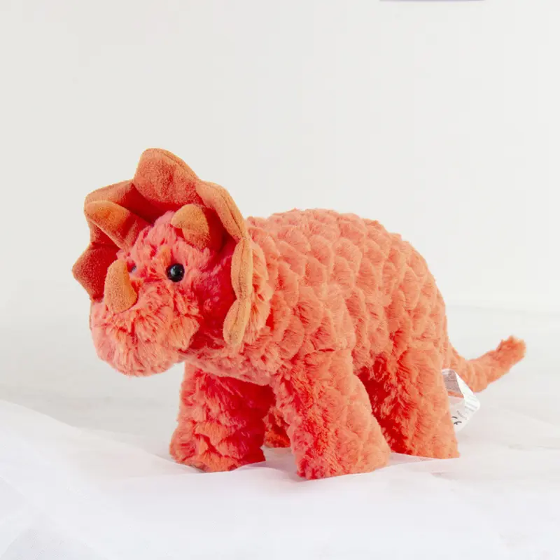 Cute Fluffy Dinosaur Plush Toys Home Bedroom Decoration Soft Triceratops Stuffed Toy Dolls for Kids Children Boys Birthday