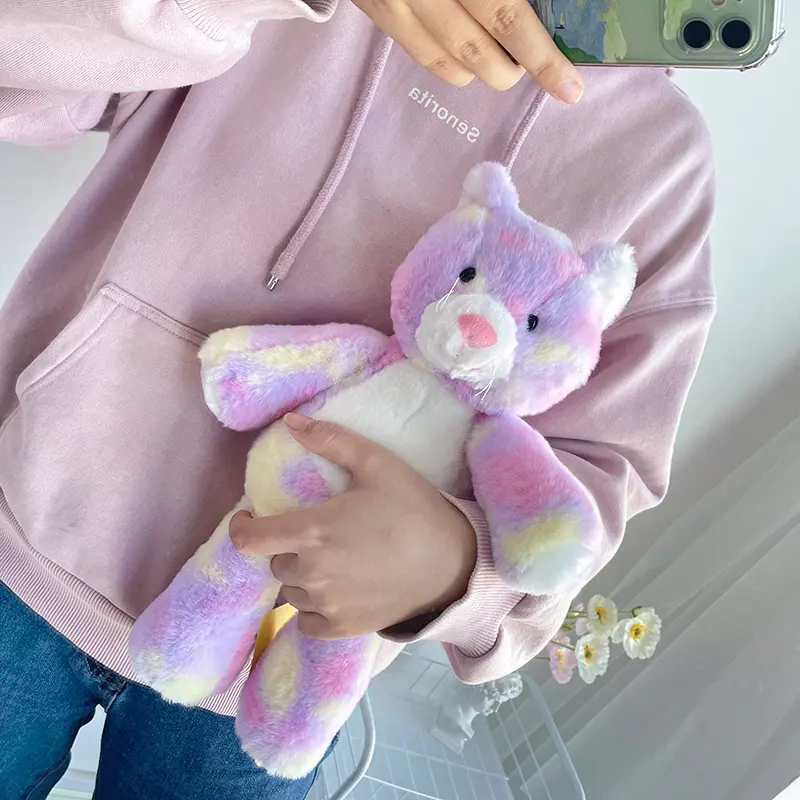 35cm Rainbow Color Rabbit Soft Plush Toy Bunny Unicorn Cat Stuffed Animals for Children Friends Gifts Cuddle Toys
