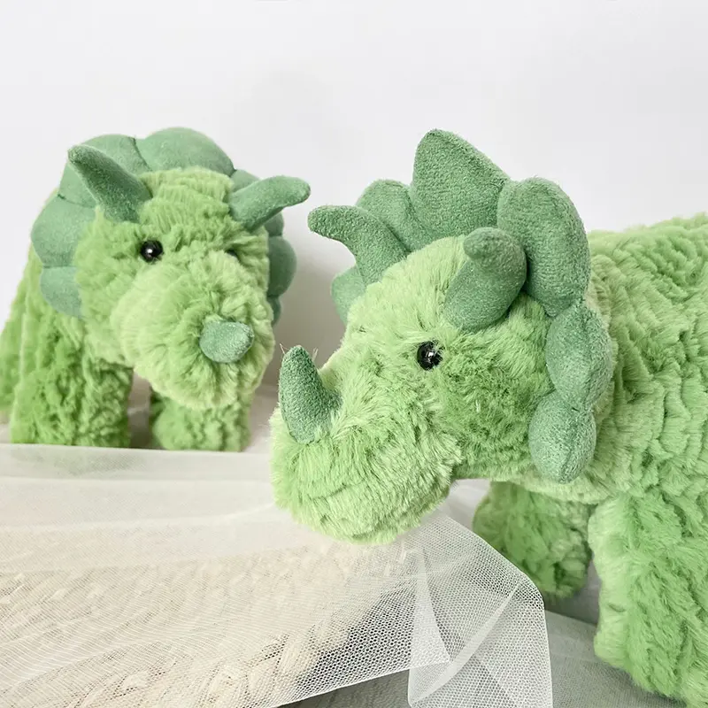 Cute Fluffy Dinosaur Plush Toys Home Bedroom Decoration Soft Triceratops Stuffed Toy Dolls for Kids Children Boys Birthday