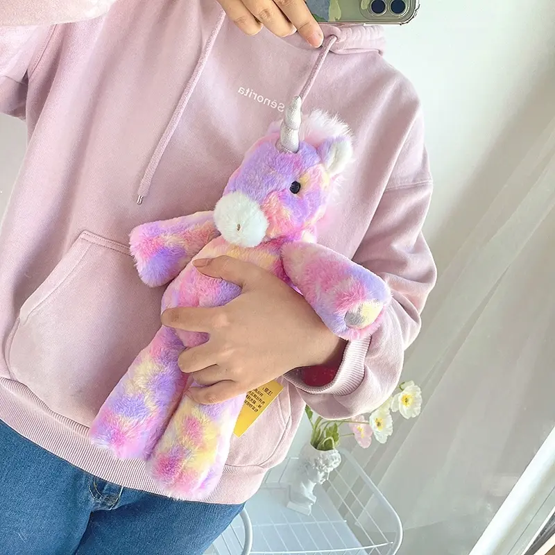 35cm Rainbow Color Rabbit Soft Plush Toy Bunny Unicorn Cat Stuffed Animals for Children Friends Gifts Cuddle Toys