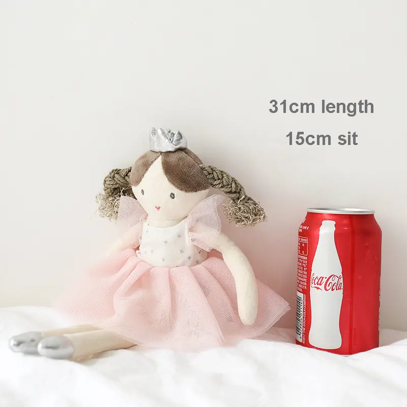 31CM Bellerina Dress Girl Soft Plush Toy Crown Princess Stuffed Girl Doll Home Decor Baby Kids Birthday Gift