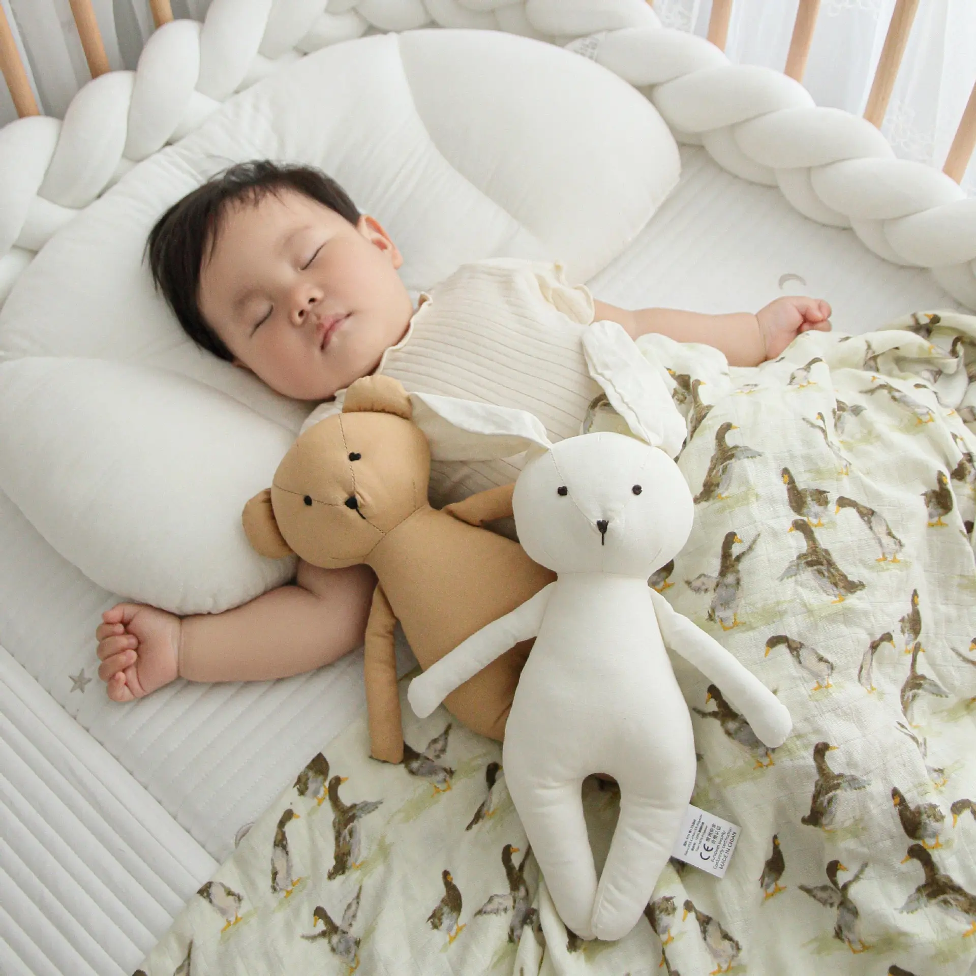 30cm Cute Appease Rabbit Bear Stuffed Animal Toys Infant Baby Comfort Dolls For Children Kids Birthday Gift