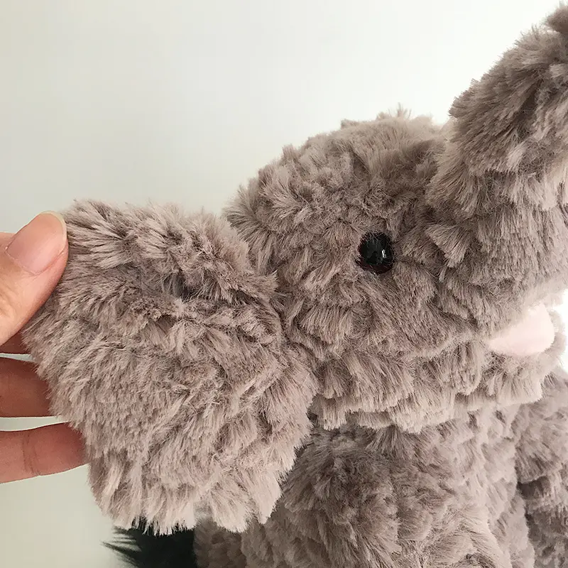 Soft Plush Toys Elephants for Kids Cute Cartoon Fluffy Elephant Stuffed Toys Festival Birthday Gifts for Girls Boys (Grey)