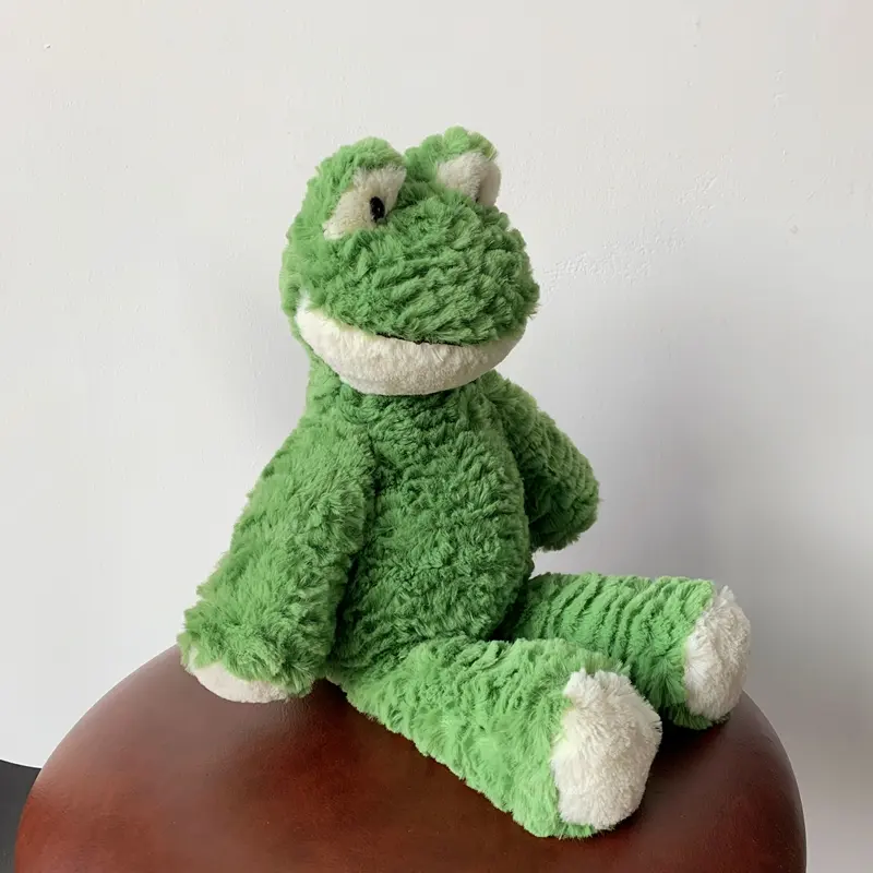 Cartoon Animal Stuffed Toy 35cm Soft Green Frog Plush Doll Toys Home Decor Present