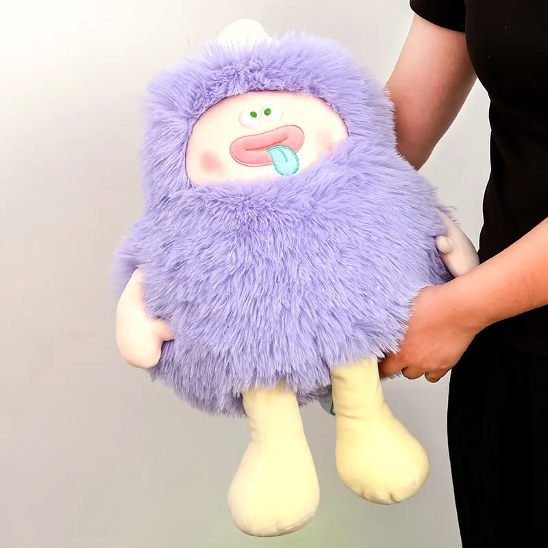 50cm Soft Fluffy Little Monster Plush Toy Cute Children Holiday Birthday Gifts Bedroom Sofa Decoration Pillow