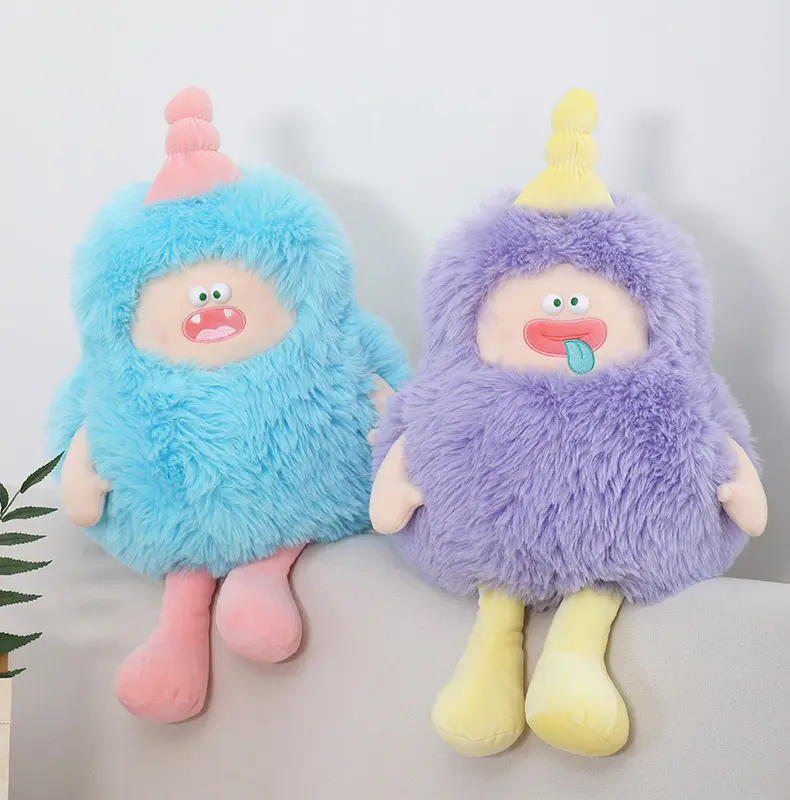 50cm Soft Fluffy Little Monster Plush Toy Cute Children Holiday Birthday Gifts Bedroom Sofa Decoration Pillow