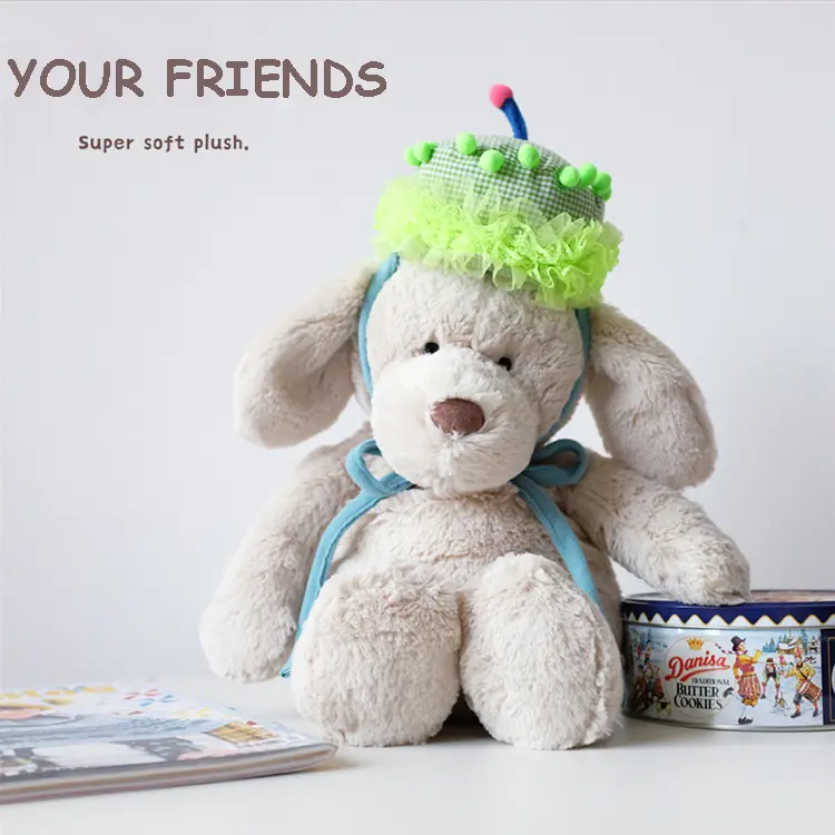 38cm Puppy Pet Cuddly Dog Plush Toys Stuffed Animals Doll Baby Kids Children Boys Girls Birthday Gifts Home Room Decor