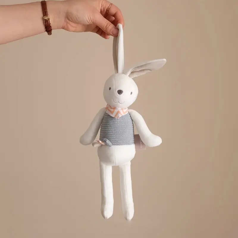 26cm Stuffed Bunny Toys Newborn Smoothing Toy Baby Cuddling Sleeping Doll Handmade Soft Rabbit Plushie